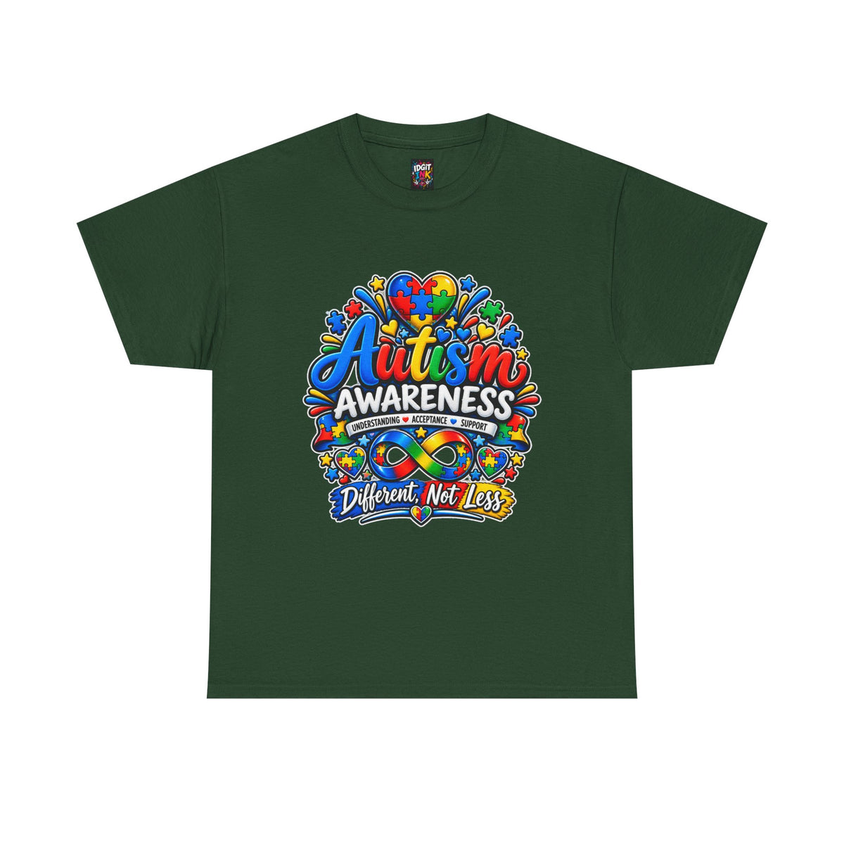 Autism Awareness T-Shirt – “Different, Not Less”