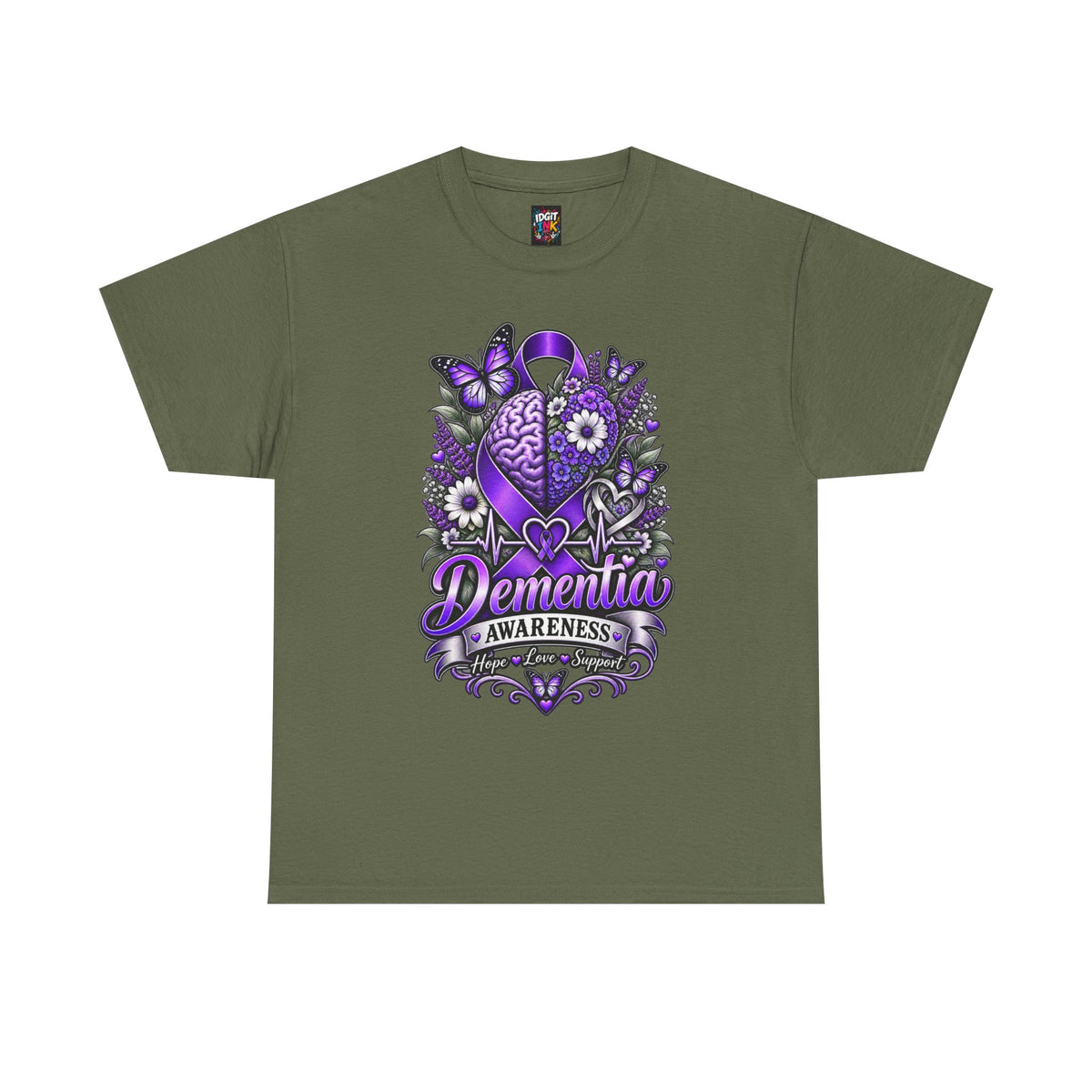 Dementia Awareness Purple Butterfly Support Tee