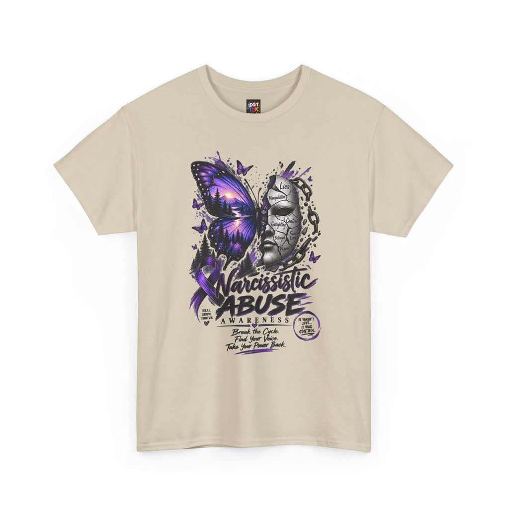 Narcissistic Abuse Awareness Purple Butterfly Support T-Shirt
