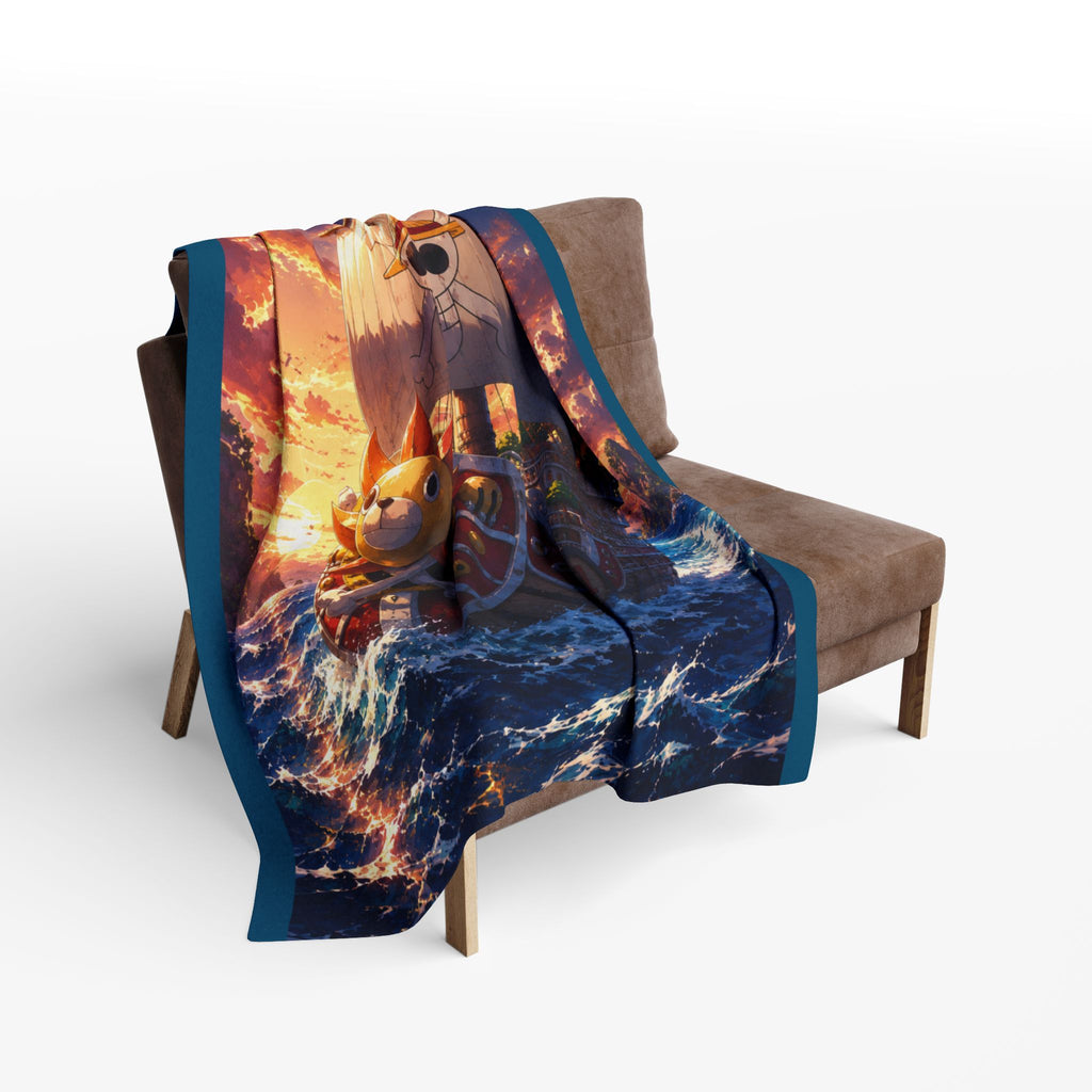 One piece Sunny Ship Anime Pirate Crew Fleece Throw