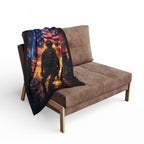 Veteran American Flag — Cozy Fleece Blanket