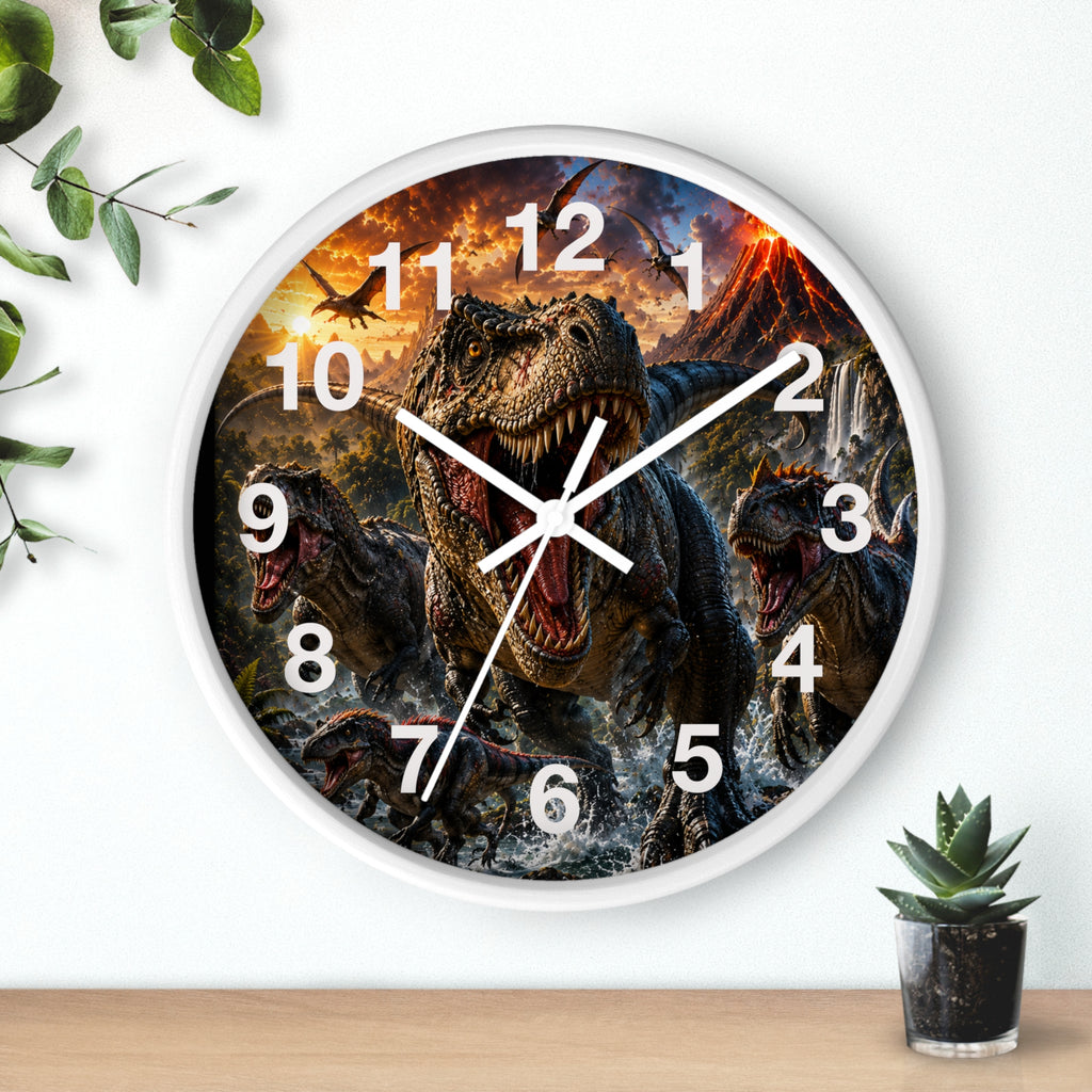 T-Rex Attack Wall Clock