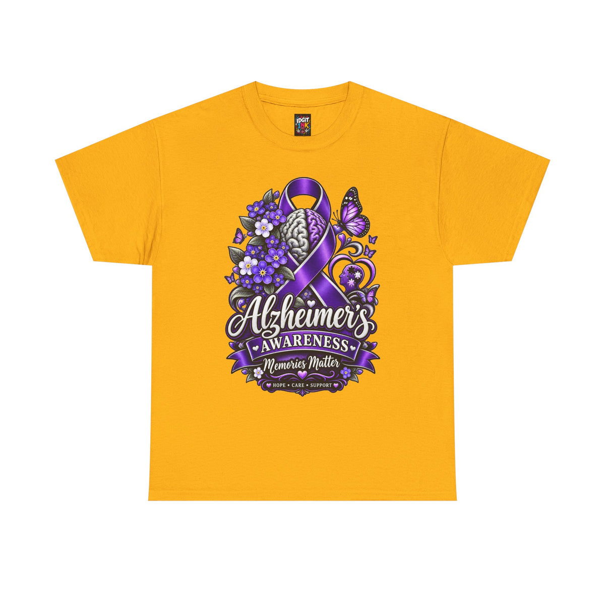 Alzheimer's Awareness Ribbon Purple Memories Matter Support Tee