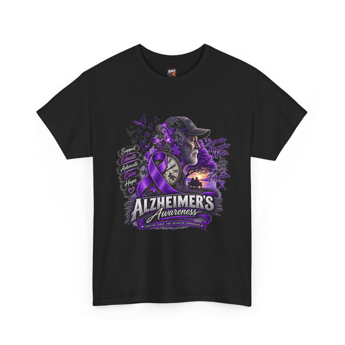 Alzheimer’s Awareness Purple Ribbon T-Shirt