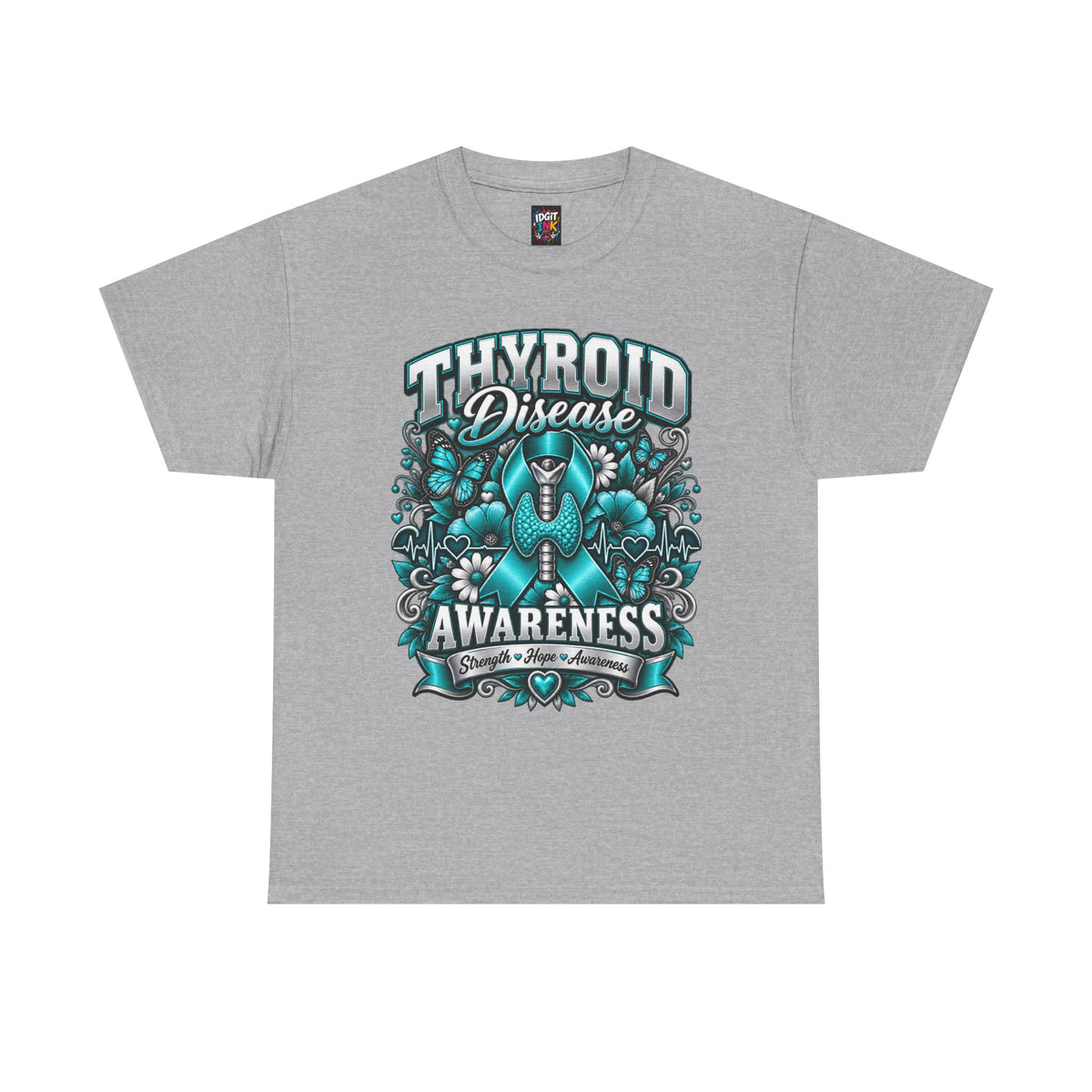 Thyroid Disease  Teal Ribbon Support T-Shirt