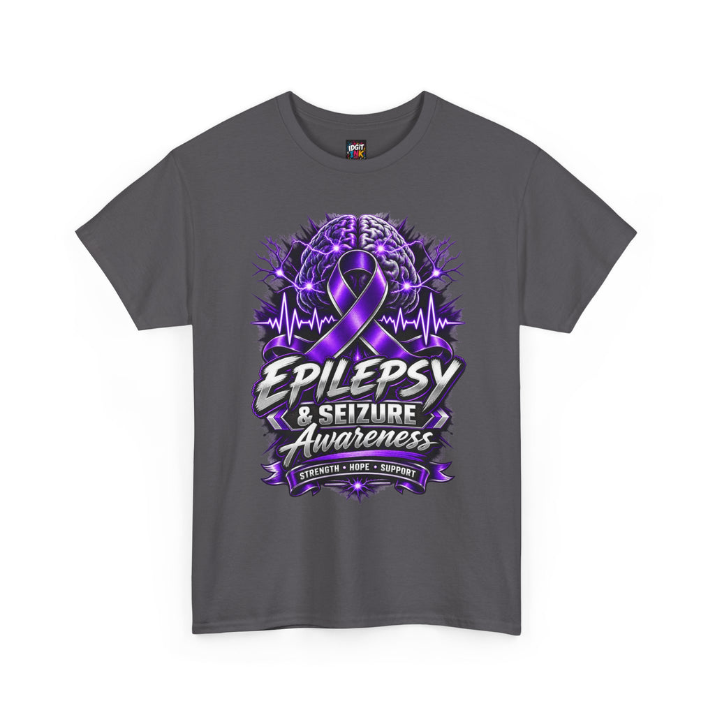 Epilepsy & Seizure Awareness  Purple Ribbon Support Tee