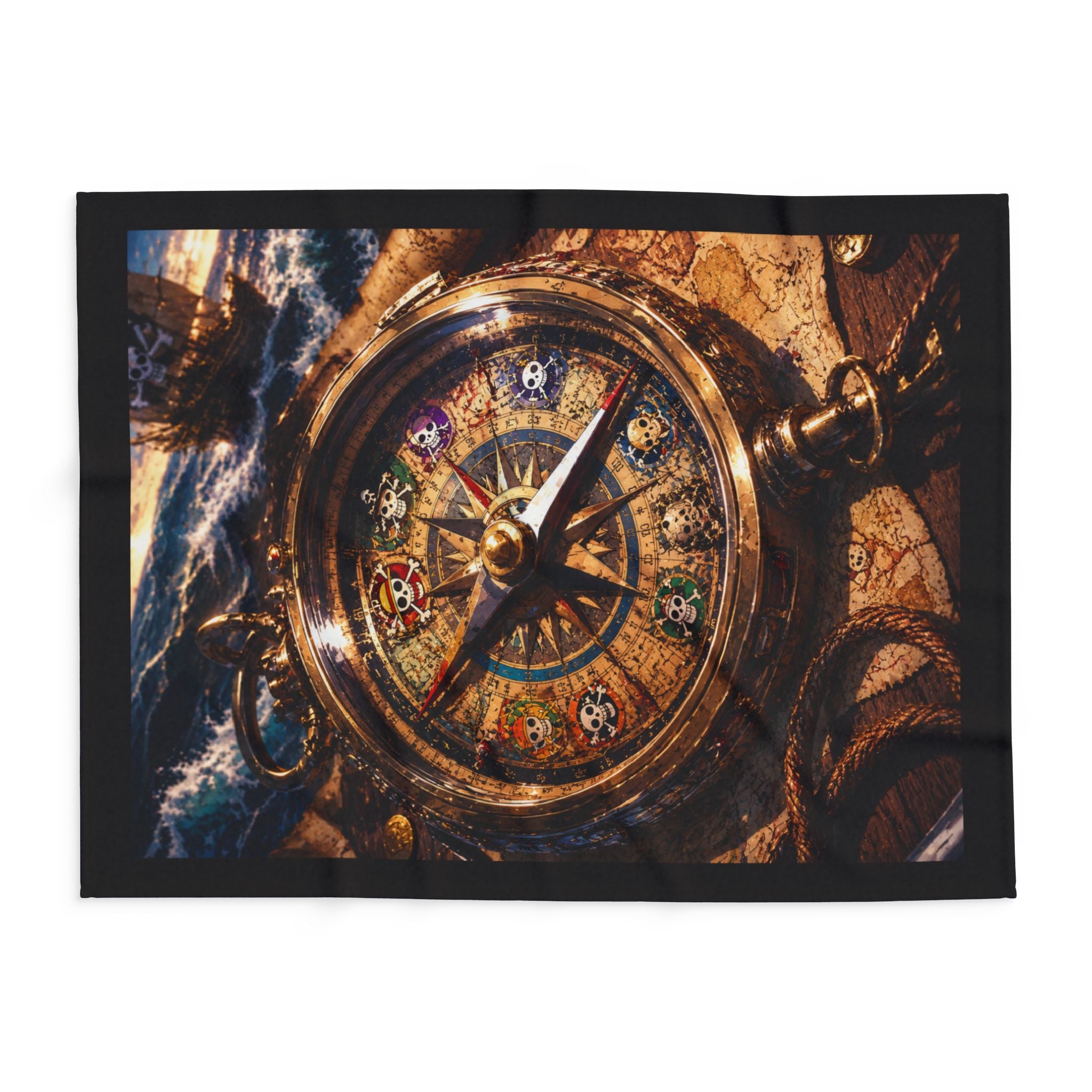 Compass Fleece Blanket