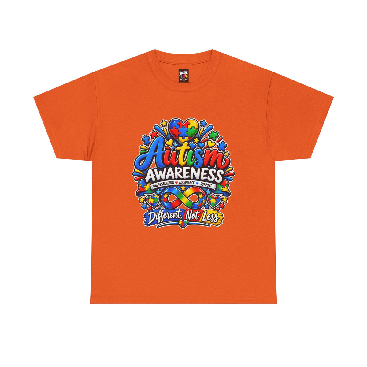 Autism Awareness T-Shirt – “Different, Not Less”