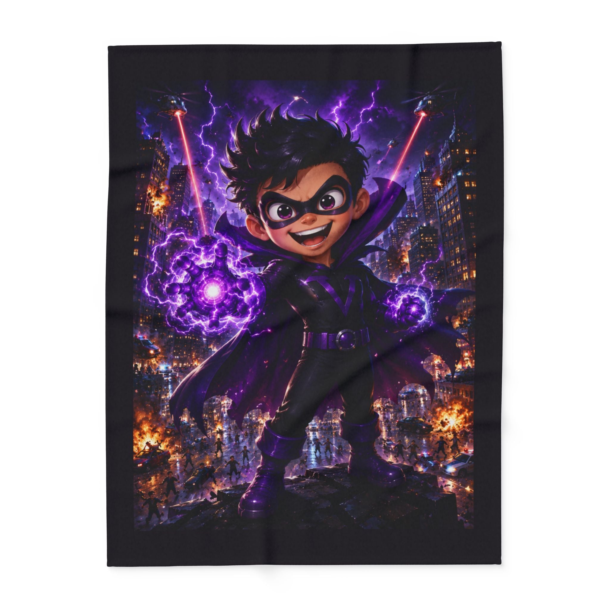 Superhero Kid Purple Energy Fleece