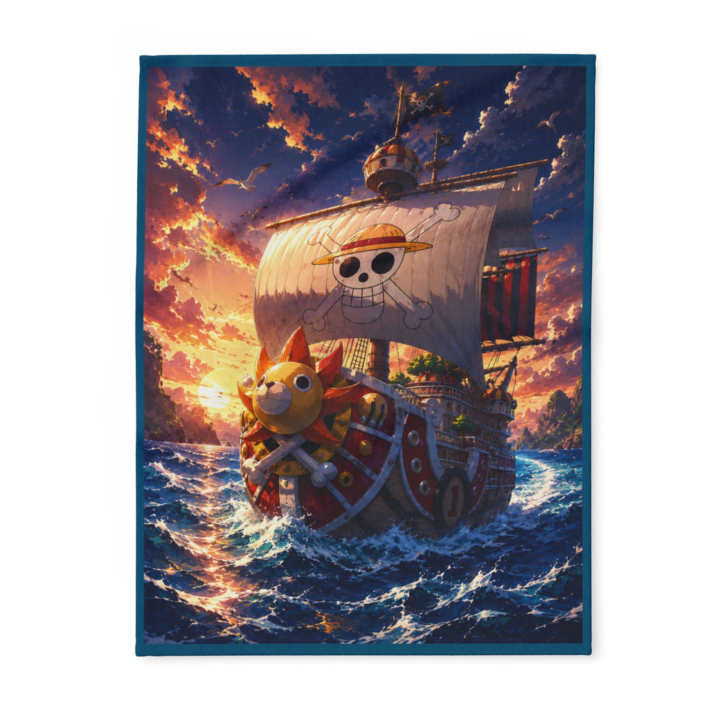 One piece Sunny Ship Anime Pirate Crew Fleece Throw