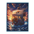 One piece Sunny Ship Anime Pirate Crew Fleece Throw