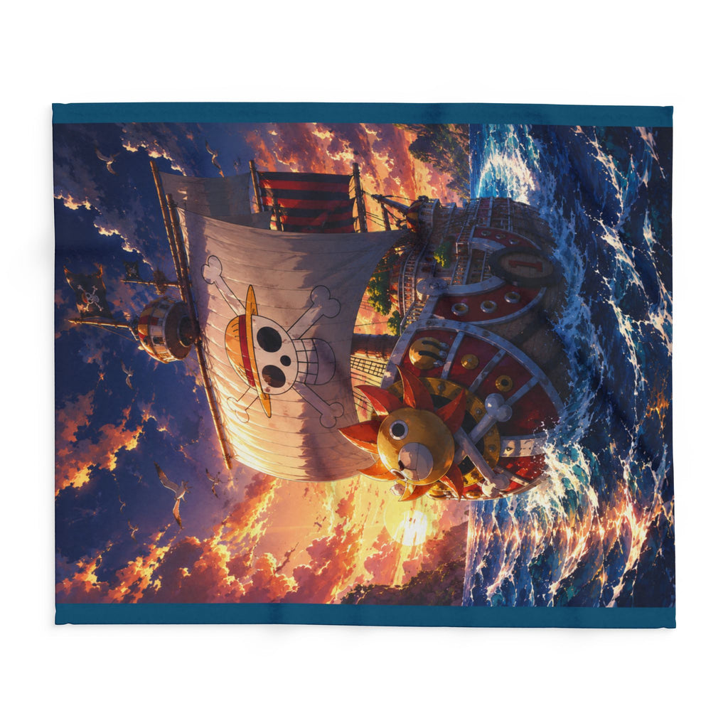 One piece Sunny Ship Anime Pirate Crew Fleece Throw