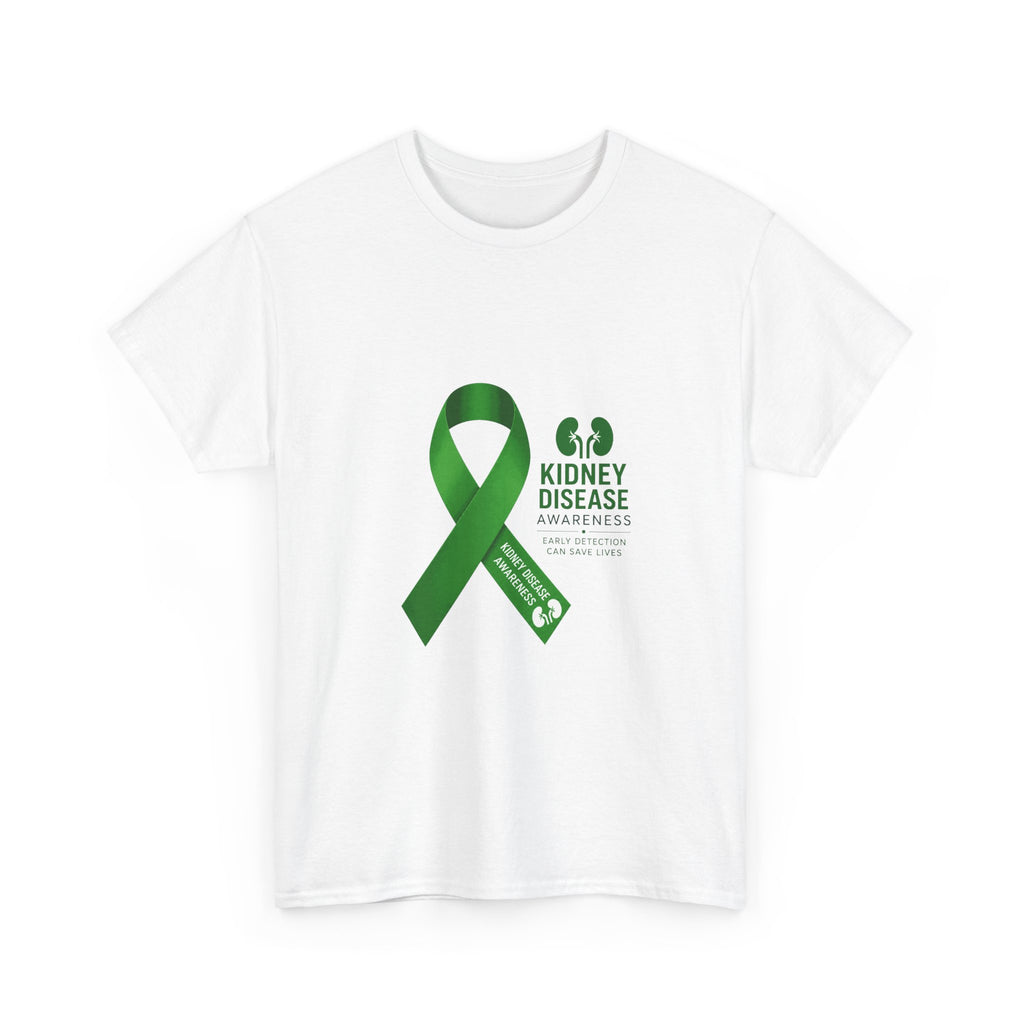 Kidney Disease Awareness Green Ribbon — Unisex Graphic T-Shirt