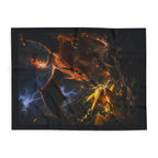 Fiery Dragon vs Lightning Mouse Arctic — Cozy Fleece Blanket product image 10 | Idgit Ink