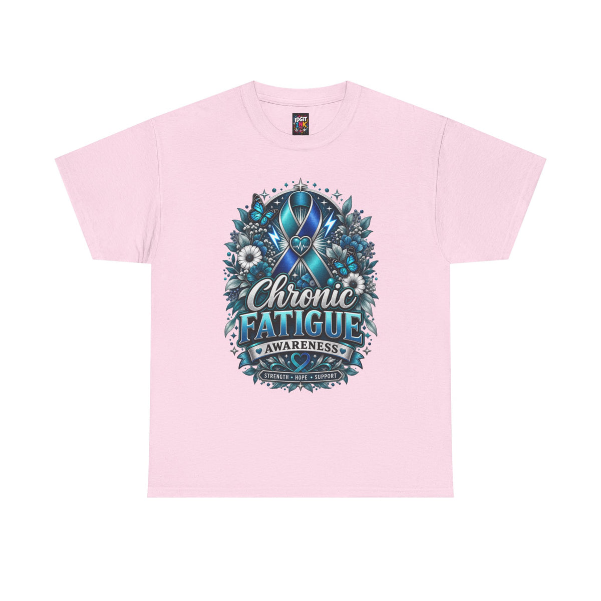 Chronic Fatigue Awareness Tee Blue Ribbon Support