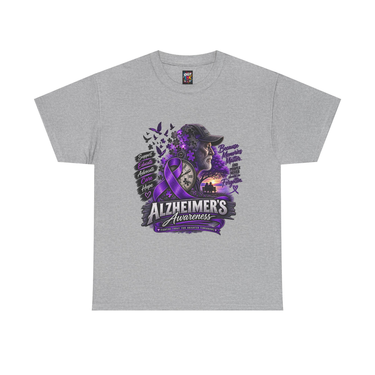 Alzheimer’s Awareness Purple Ribbon T-Shirt