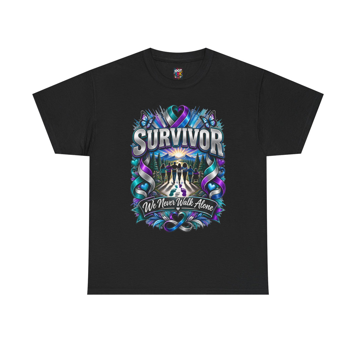 Survivor Support Tee "We Never Walk Alone"