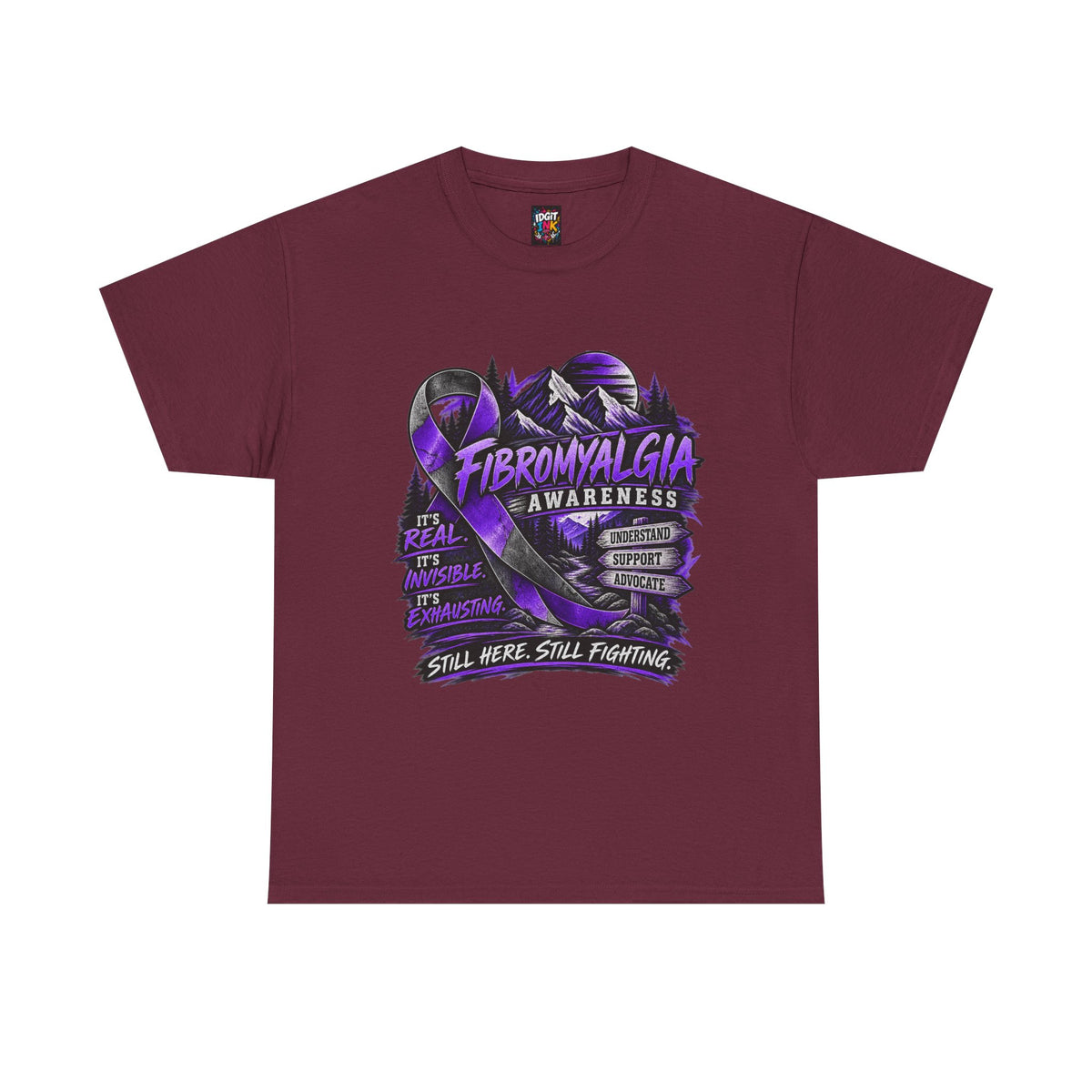 Fibromyalgia Awareness T-Shirt - Still Here Still Fighting