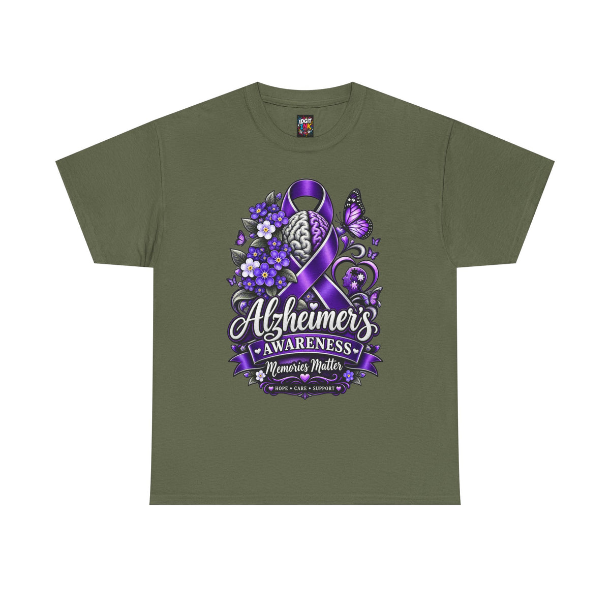 Alzheimer's Awareness Ribbon Purple Memories Matter Support Tee
