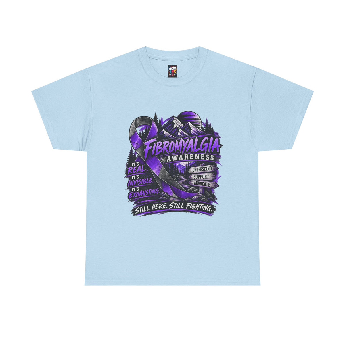 Fibromyalgia Awareness T-Shirt - Still Here Still Fighting