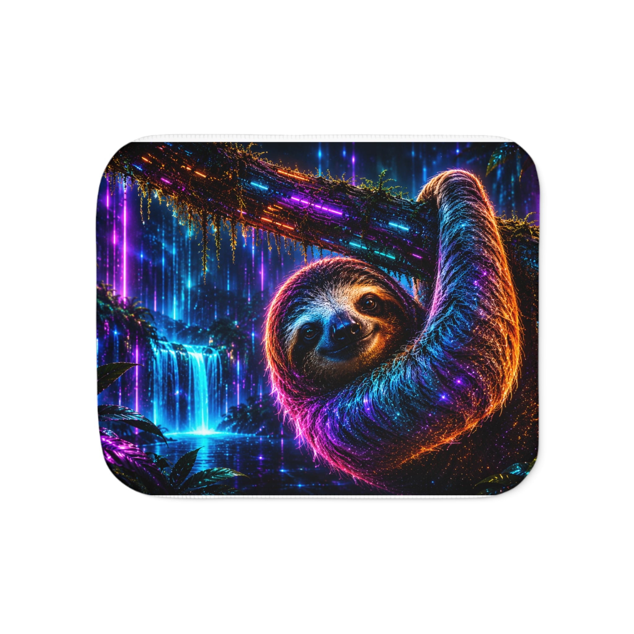 Neon Sloth — Sherpa Fleece Blanket