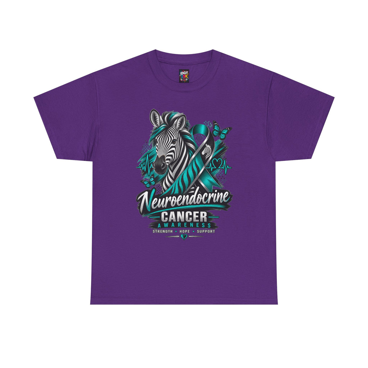 Neuroendocrine Cancer Awareness Zebra Ribbon T-Shirt