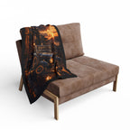 Vintage Car Sunset Fleece Blanket — Cozy Fleece Blanket