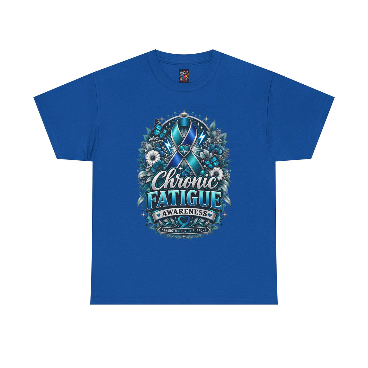 Chronic Fatigue Awareness Tee Blue Ribbon Support