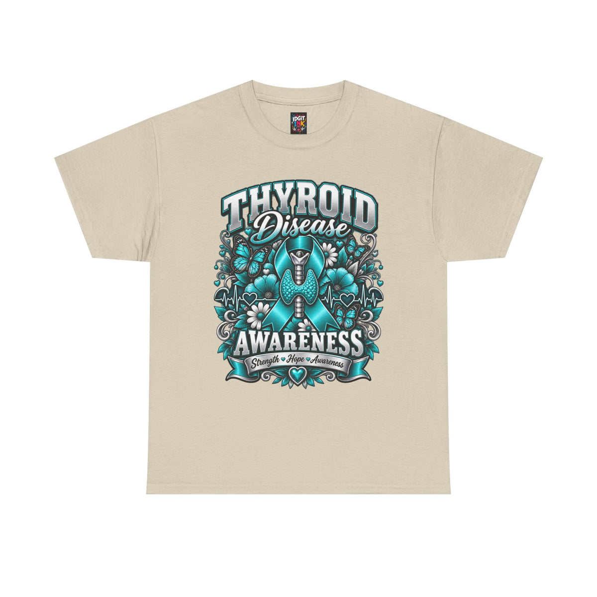Thyroid Disease  Teal Ribbon Support T-Shirt