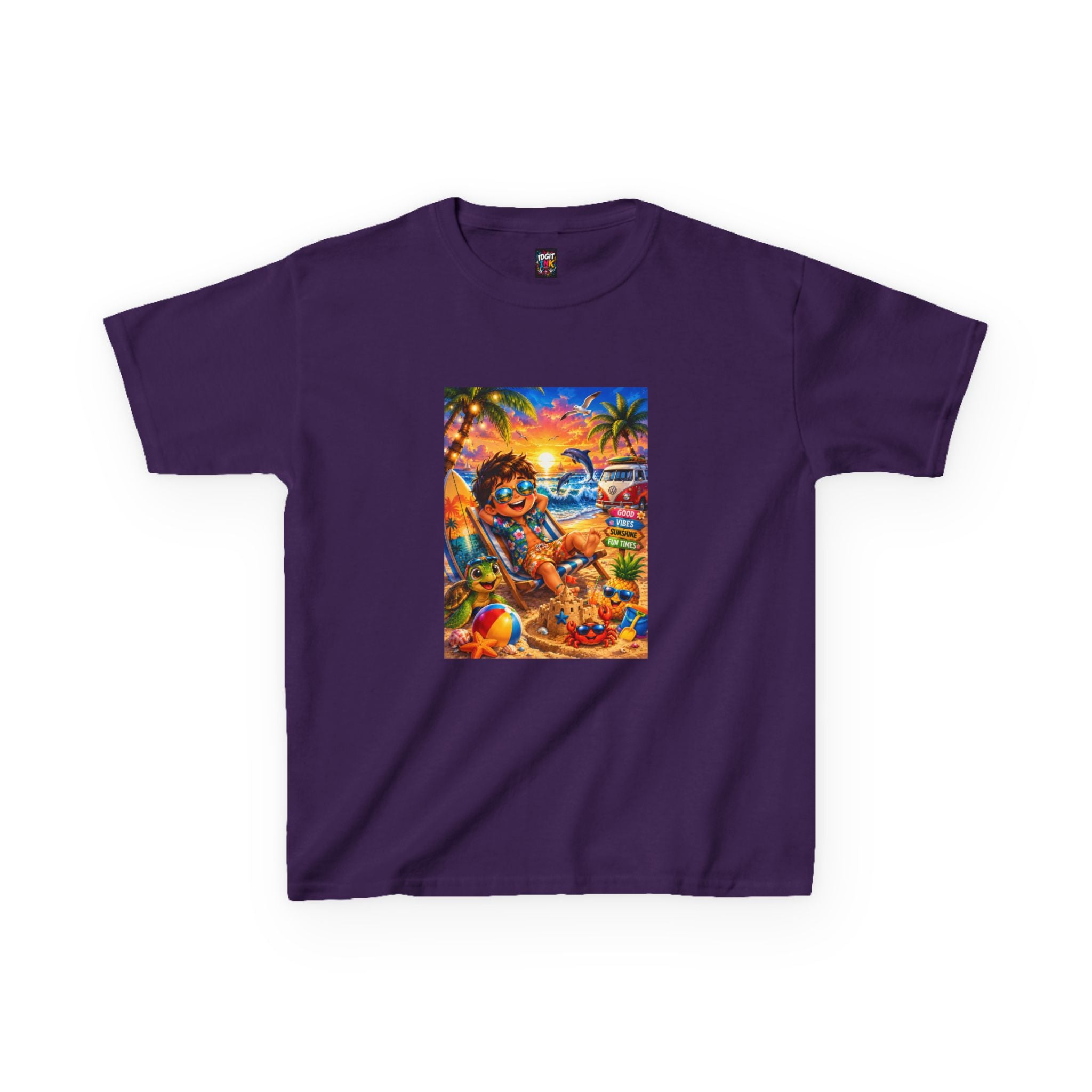 Kids Beach Sunset T-Shirt