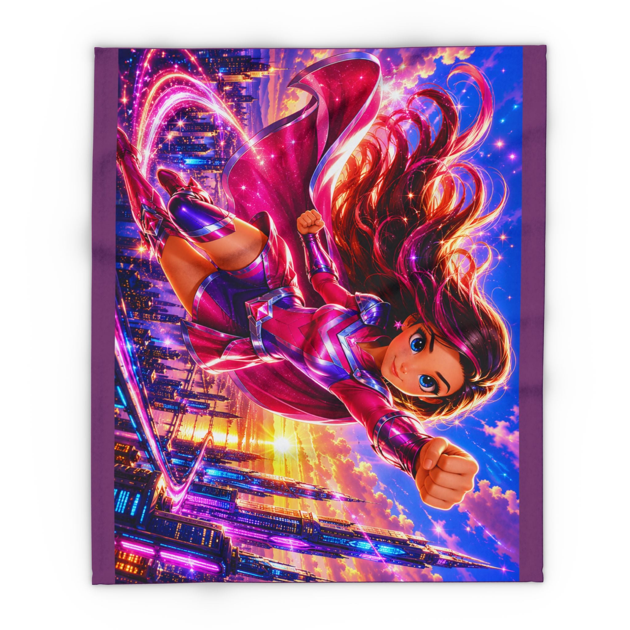 Superhero Girl Arctic Fleece Blanket