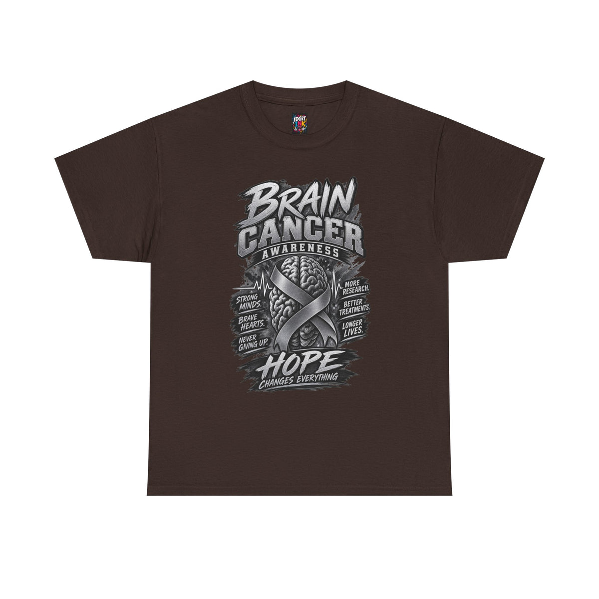 Brain Cancer Awareness T-Shirt – Hope Ribbon Graphic Tee