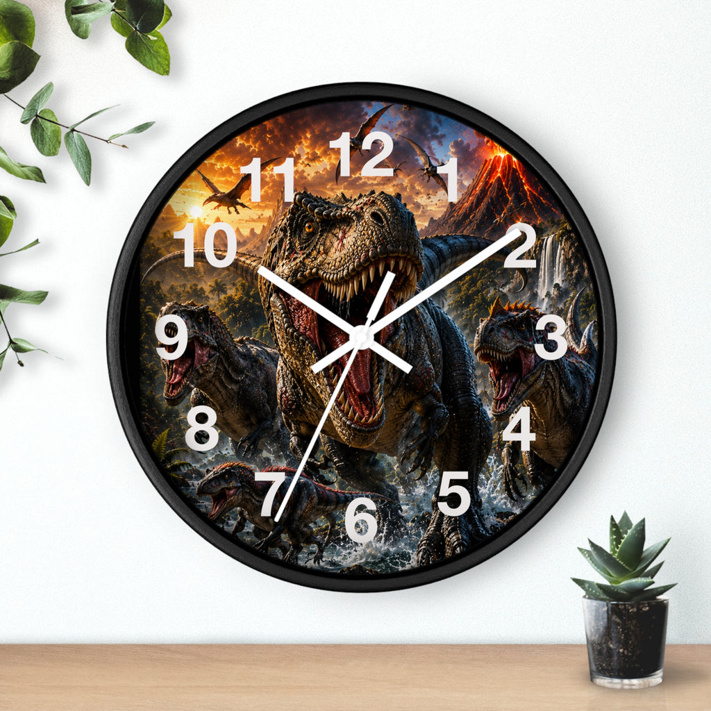 T-Rex Attack Wall Clock