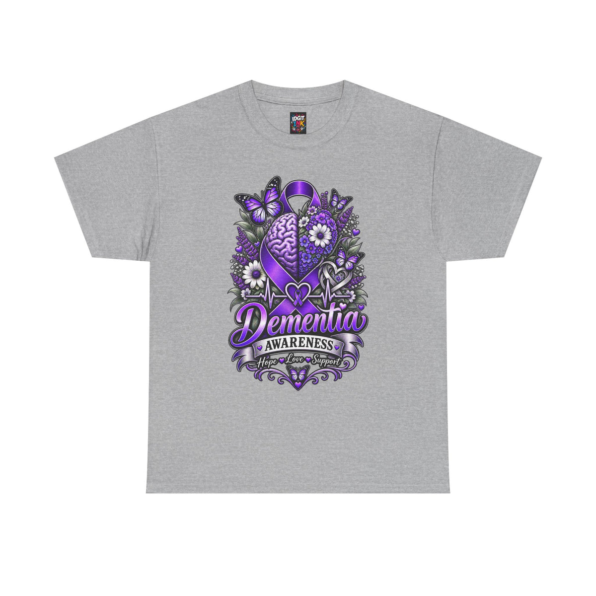 Dementia Awareness Purple Butterfly Support Tee