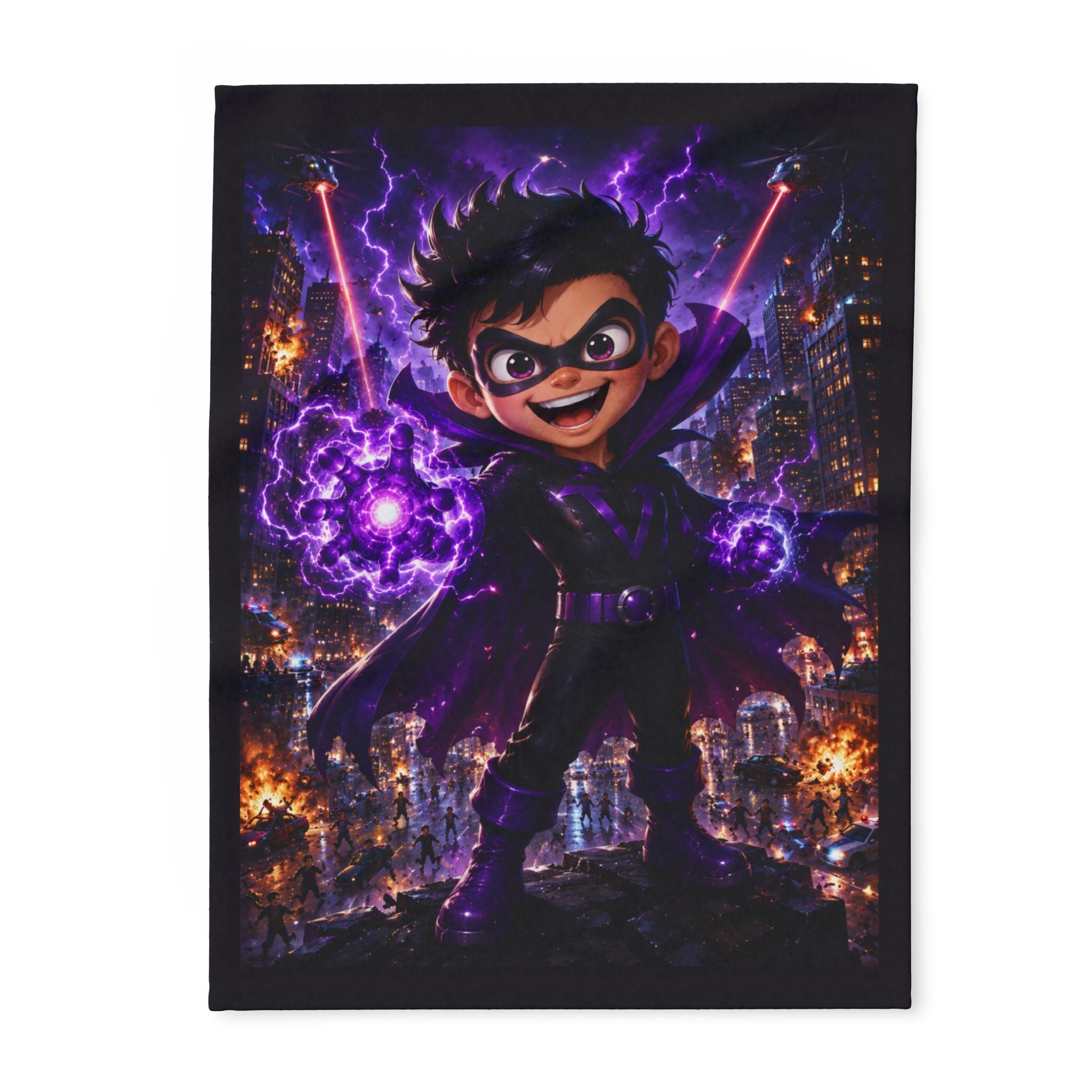 Superhero Kid Purple Energy Fleece