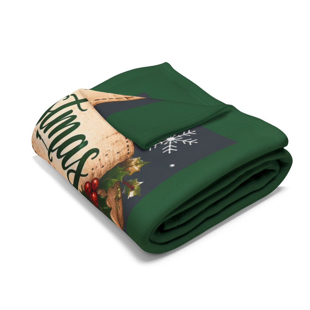 Merry Christmas Goose Carolers Fleece Blanket