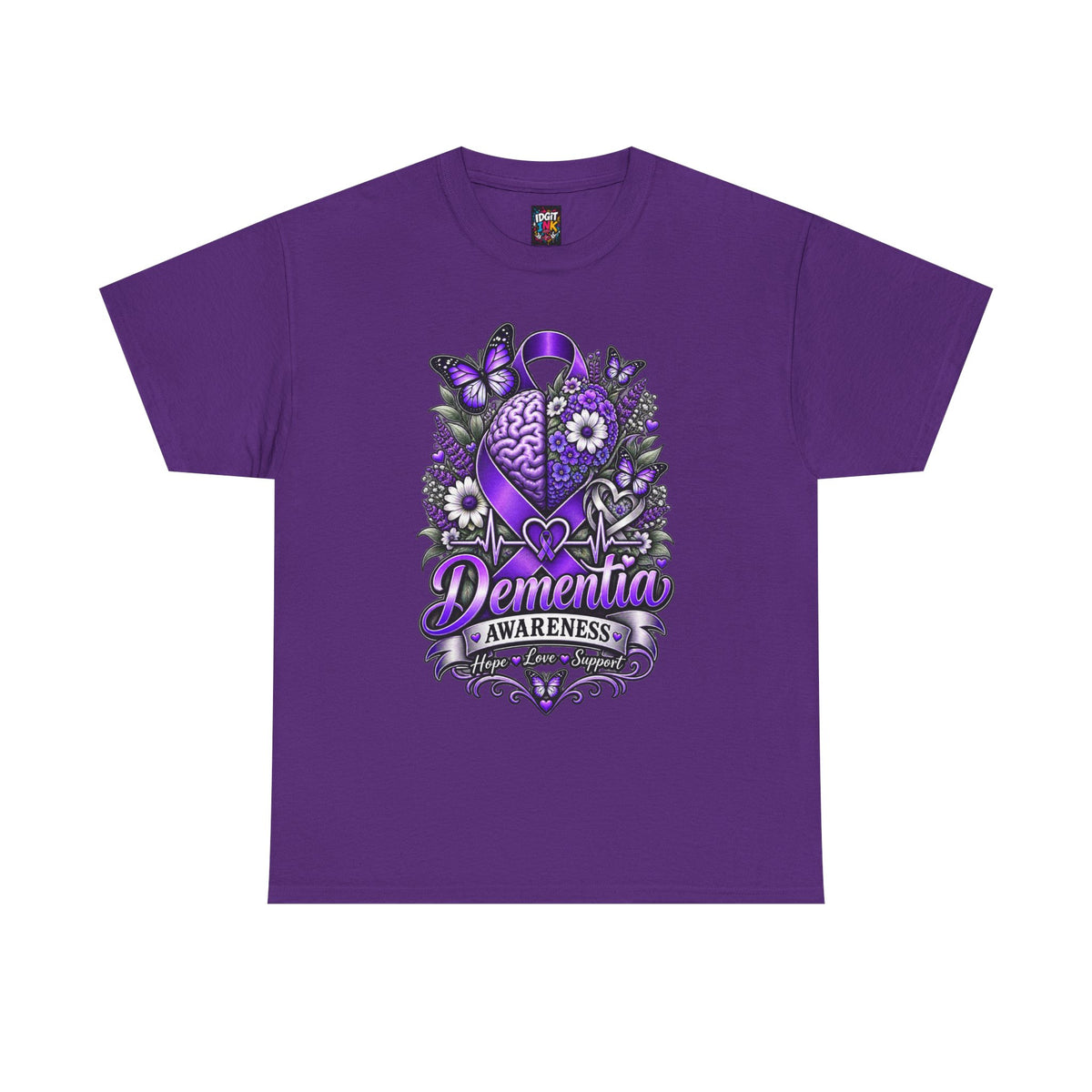 Dementia Awareness Purple Butterfly Support Tee