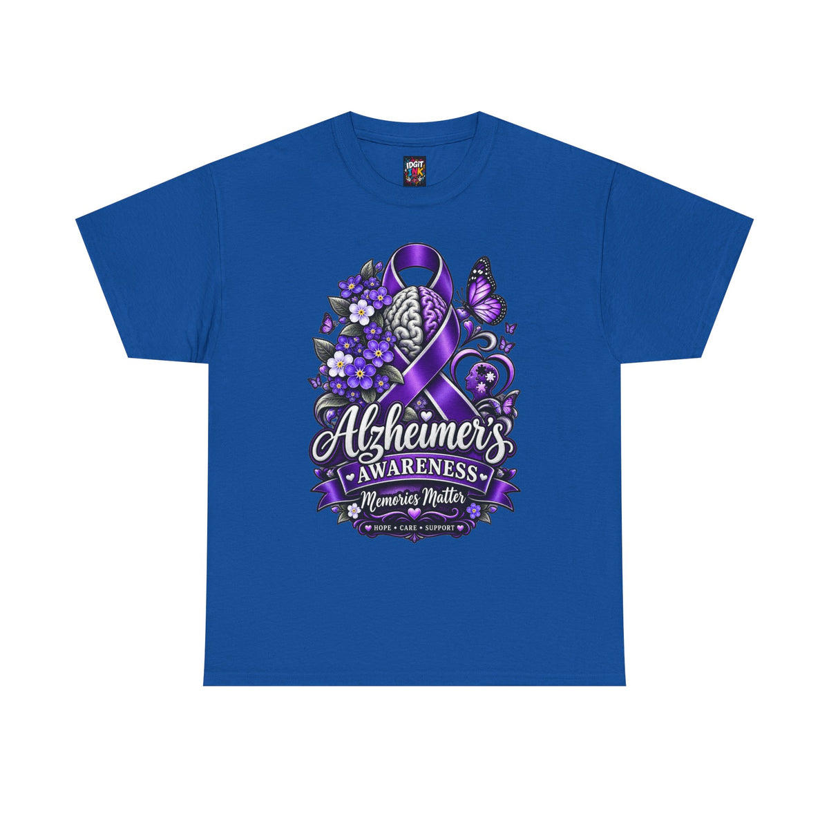 Alzheimer's Awareness Ribbon Purple Memories Matter Support Tee