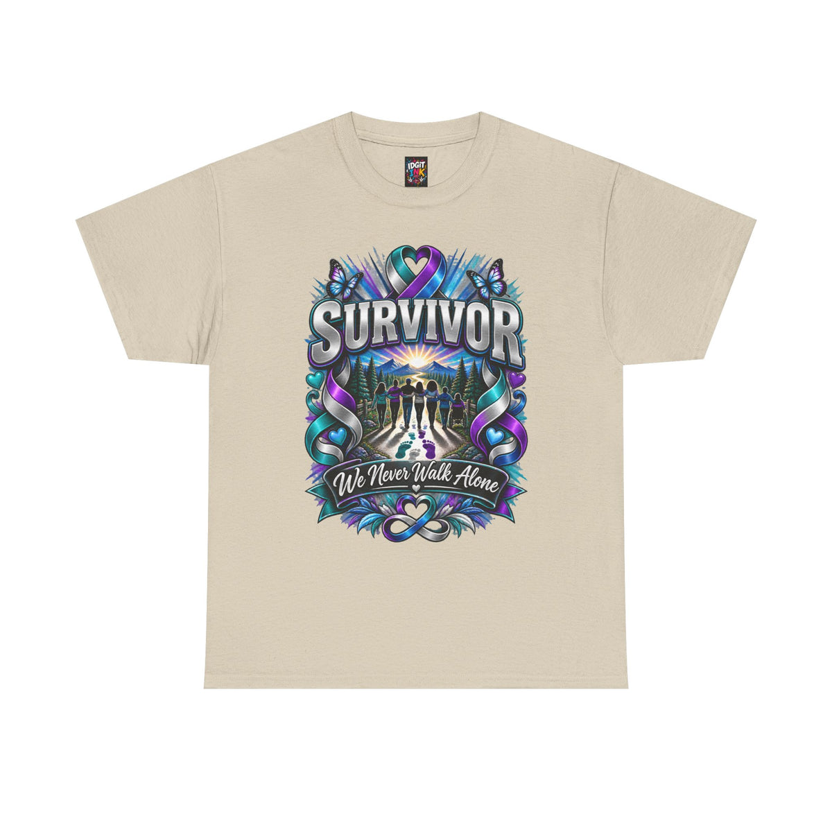 Survivor Support Tee "We Never Walk Alone"