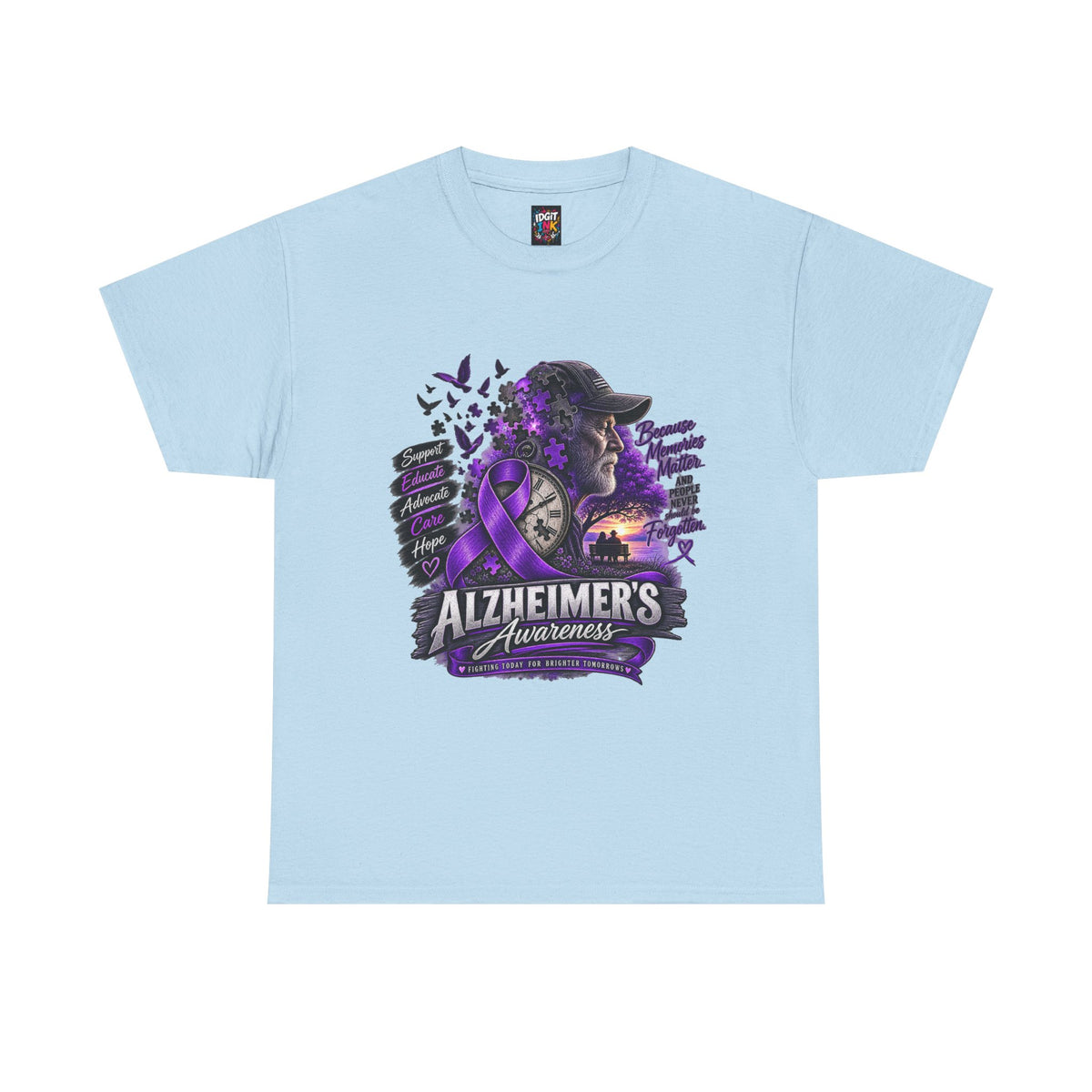 Alzheimer’s Awareness Purple Ribbon T-Shirt