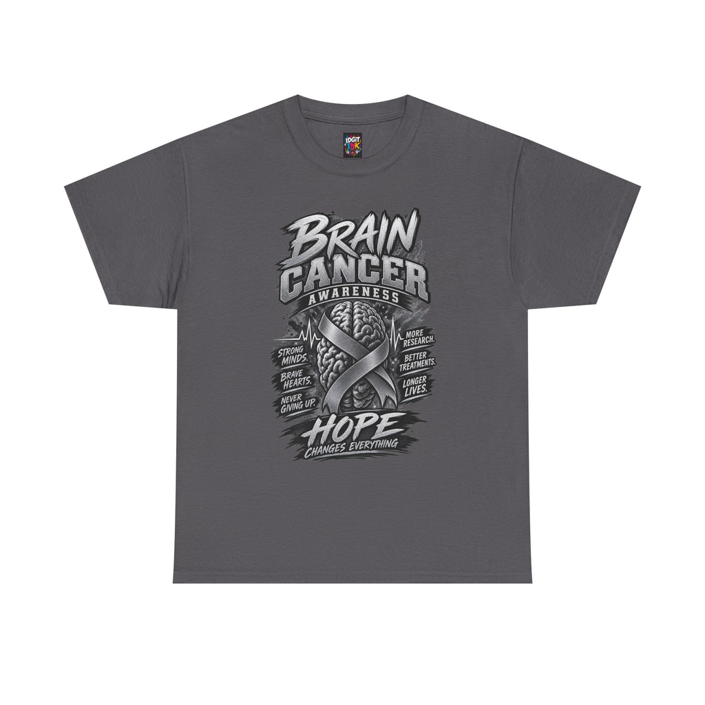 Brain Cancer Awareness T-Shirt – Hope Ribbon Graphic Tee