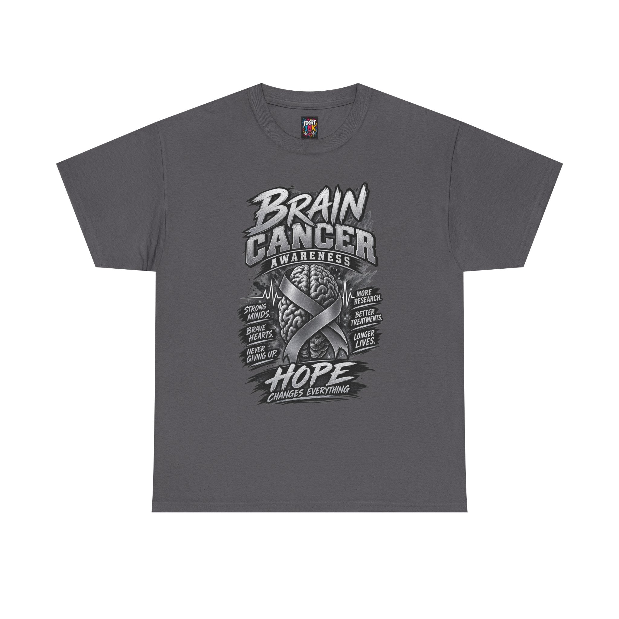 Brain Cancer Awareness T-Shirt – Hope Ribbon Graphic Tee