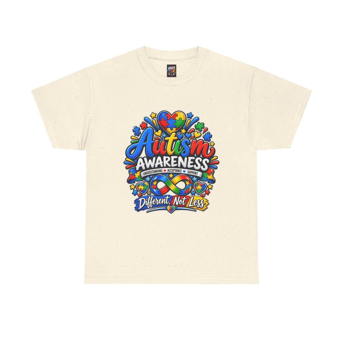 Autism Awareness T-Shirt – “Different, Not Less”