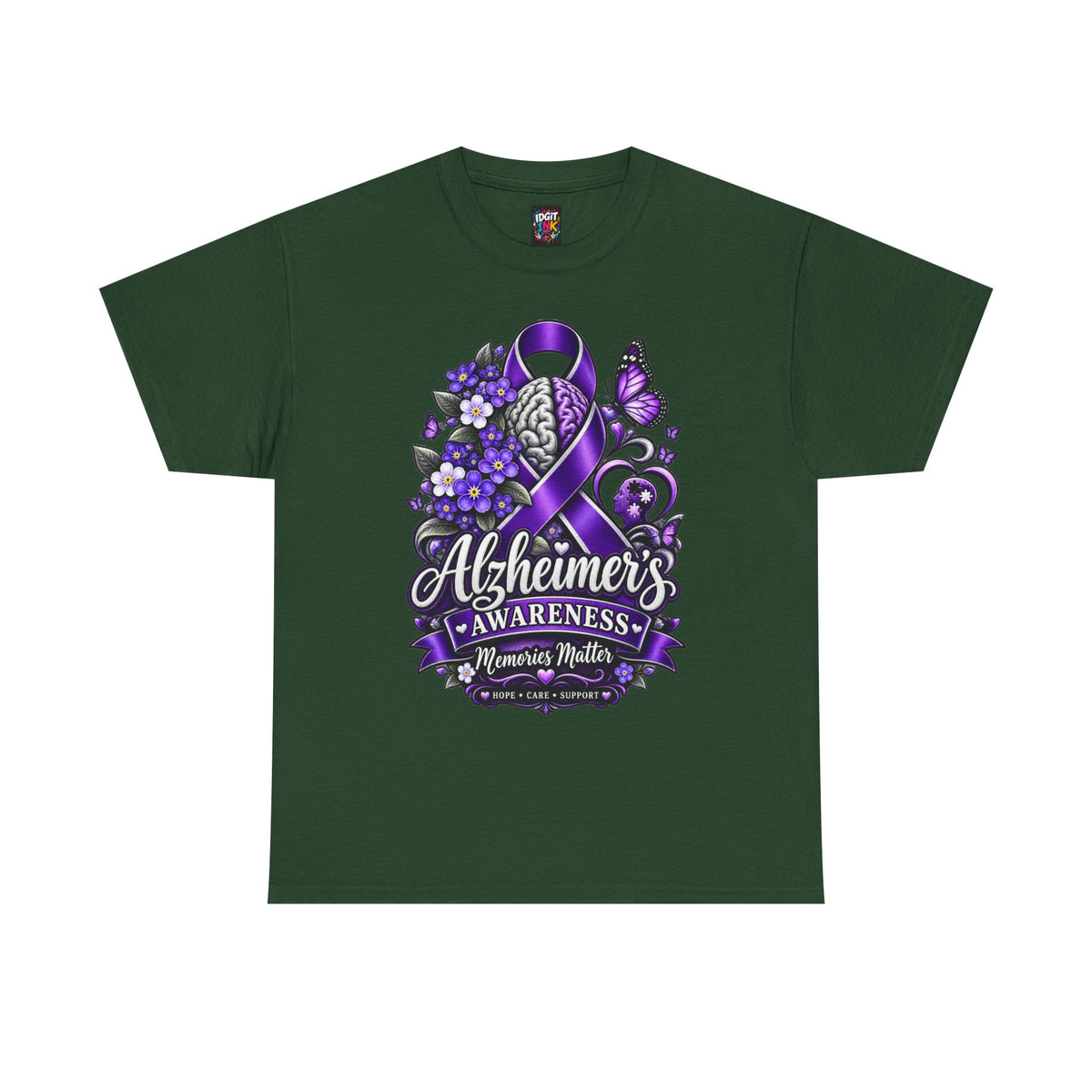 Alzheimer's Awareness Ribbon Purple Memories Matter Support Tee