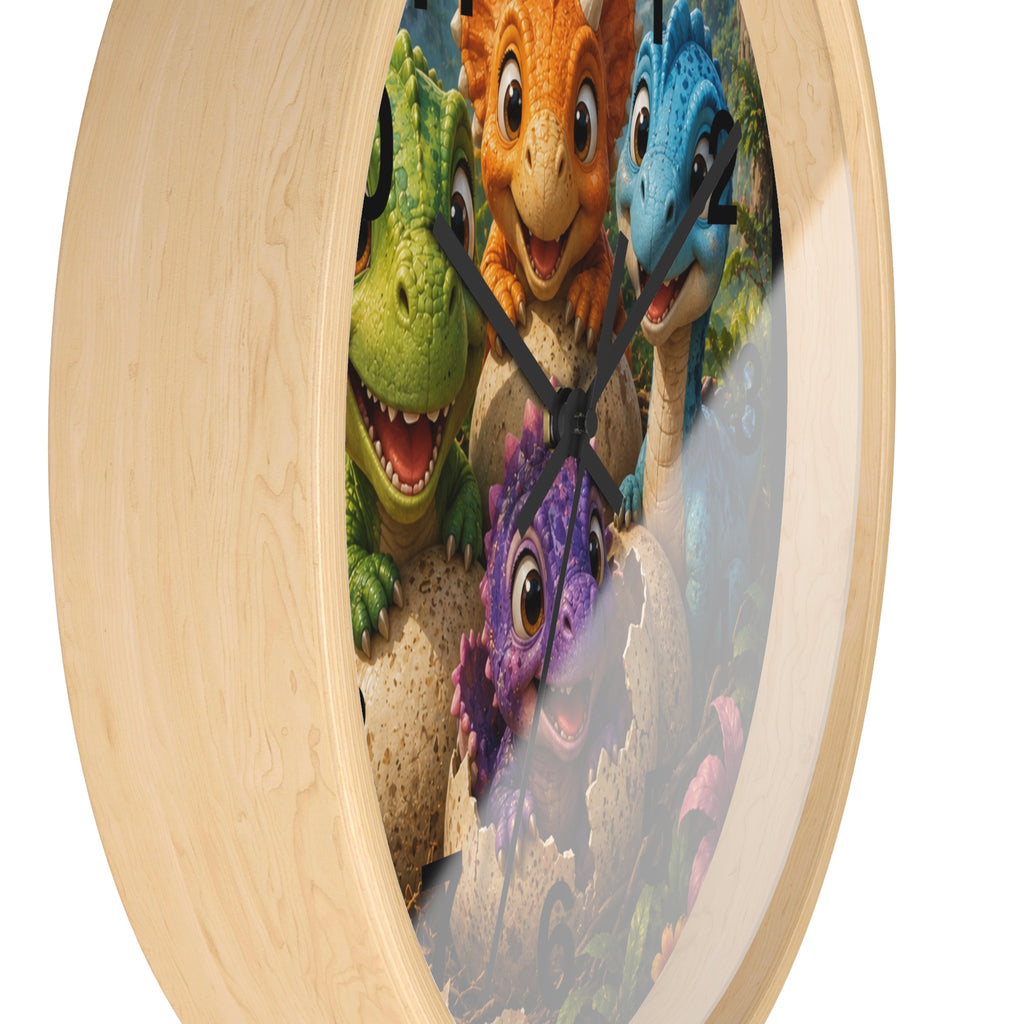 Cute Baby Dinosaurs Wall Clock
