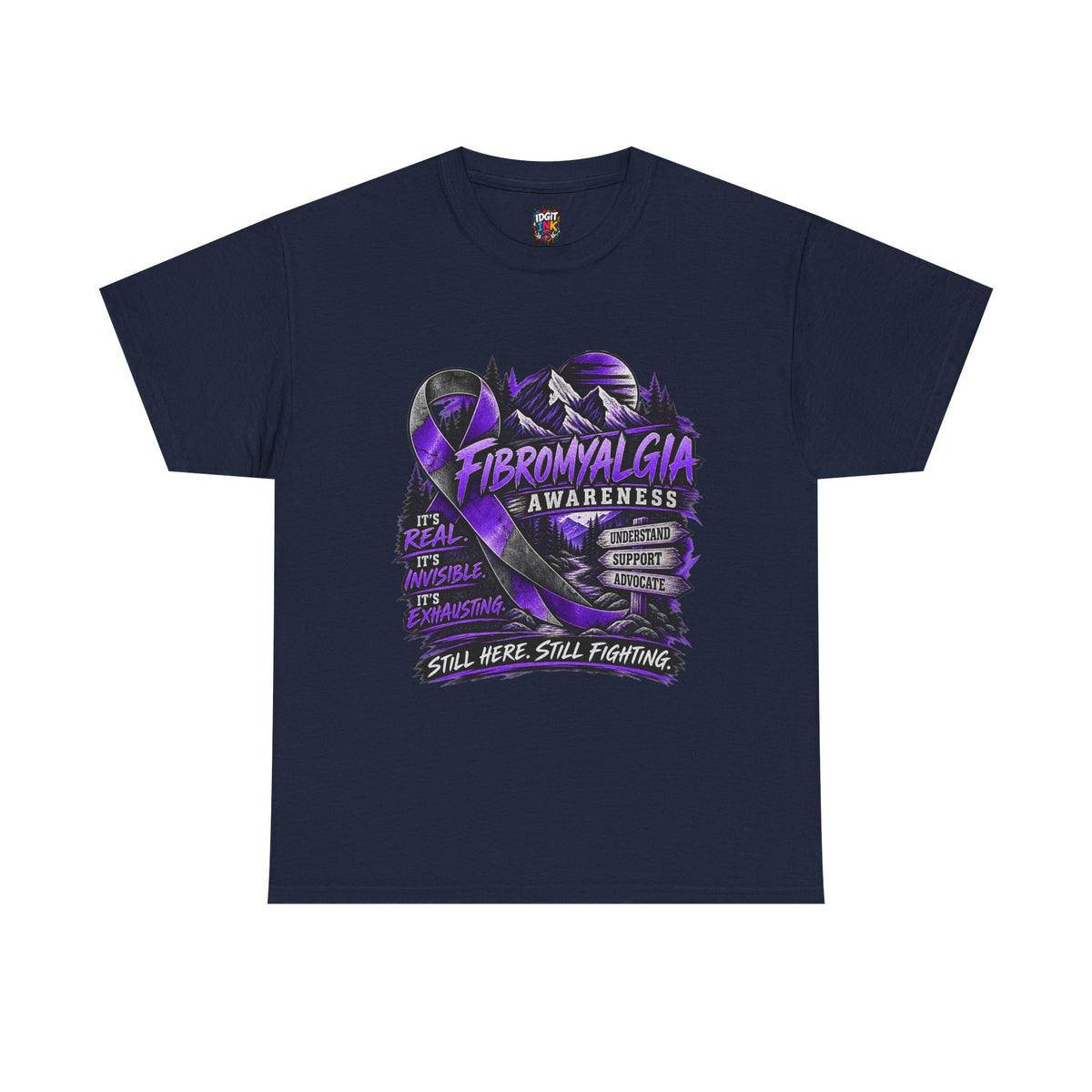 Fibromyalgia Awareness T-Shirt - Still Here Still Fighting