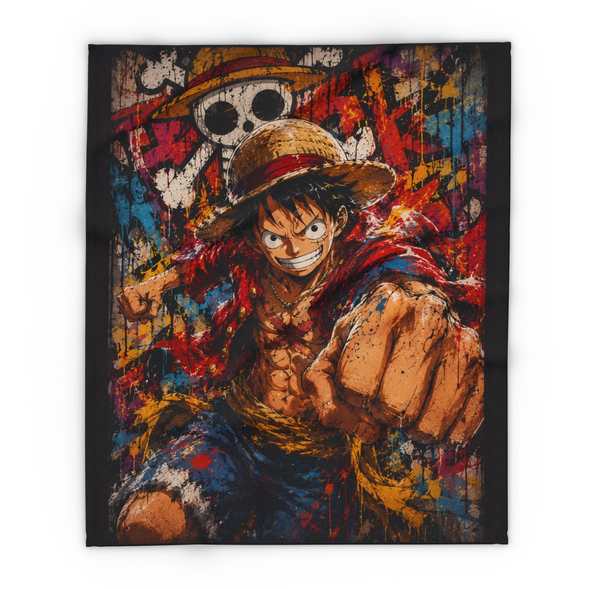 Anime Pirate Straw Hat Throw