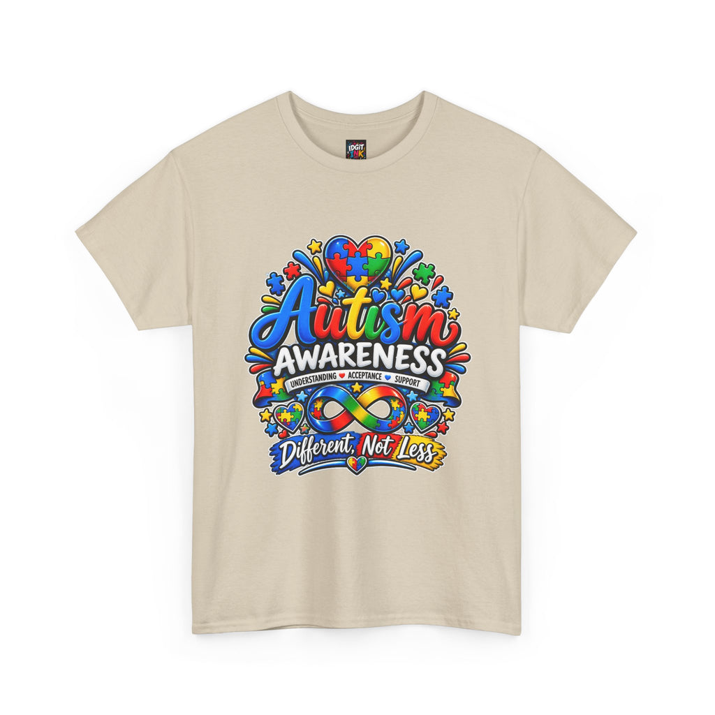 Autism Awareness T-Shirt – “Different, Not Less”
