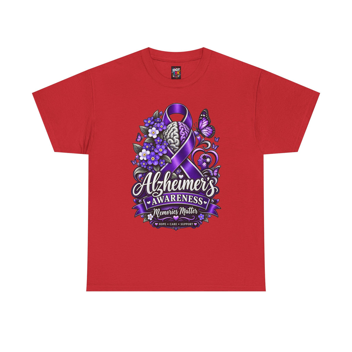 Alzheimer's Awareness Ribbon Purple Memories Matter Support Tee