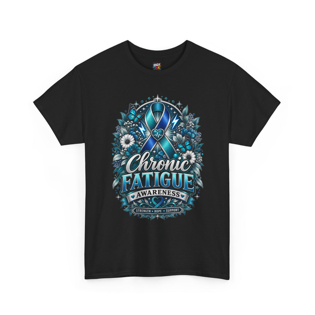 Chronic Fatigue Awareness Tee Blue Ribbon Support